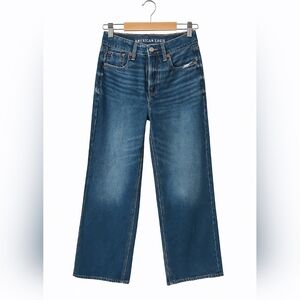 American Eagle Super High Rise Baggy Wide Leg Ankle Jeans